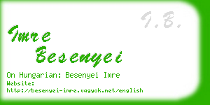 imre besenyei business card